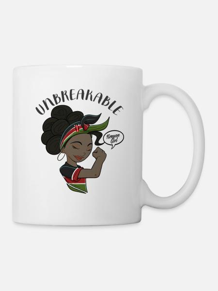 Kenyan Girl Unbreakable I Kenyan Heritage I Kenya - Tasse - Weiß