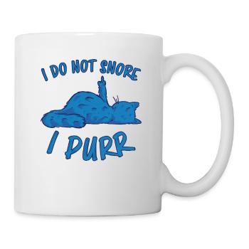 Purring Snoring Funny Saying Cat Gift - Mug - white - Right
