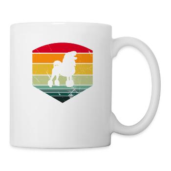 Poodle dog lover Retro vintage Gift idea - Tasse - Weiß - Rechts