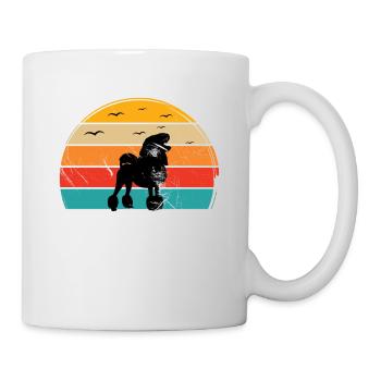 Poodle dog lover Retro vintage Gift idea - Tasse - Weiß - Rechts