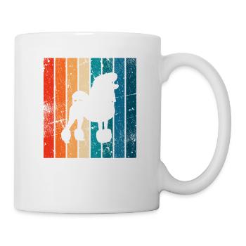 Poodle dog lover Retro vintage Gift idea - Tasse - Weiß - Rechts