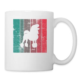 Poodle dog lover Retro vintage Gift idea - Tasse - Weiß - Rechts
