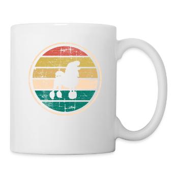 Poodle dog lover Retro vintage Gift idea - Tasse - Weiß - Rechts