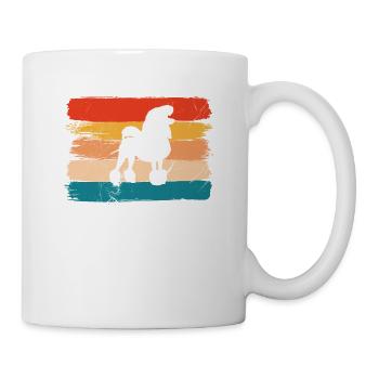Poodle dog lover Retro vintage Gift idea - Tasse - Weiß - Rechts