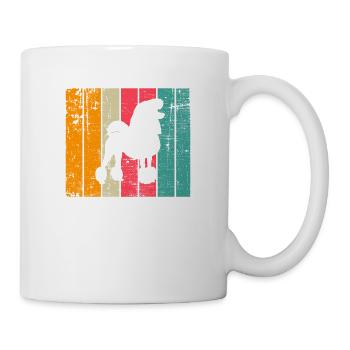 Poodle dog lover Retro vintage Gift idea - Tasse - Weiß - Rechts