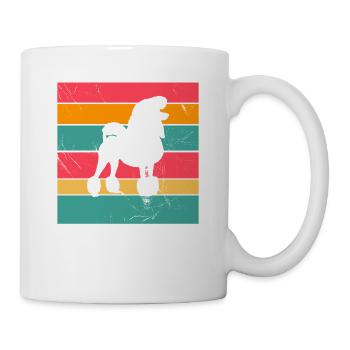 Poodle dog lover Retro vintage Gift idea - Tasse - Weiß - Rechts