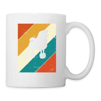 Poodle dog lover Retro vintage Gift idea - Tasse - Weiß - Rechts