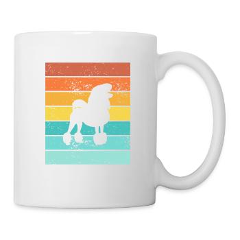 Poodle dog lover Retro vintage Gift idea - Tasse - Weiß - Rechts