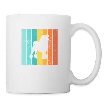 Poodle dog lover Retro vintage Gift idea - Tasse - Weiß - Rechts