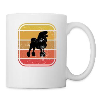 Poodle dog lover Retro vintage Gift idea - Tasse - Weiß - Rechts