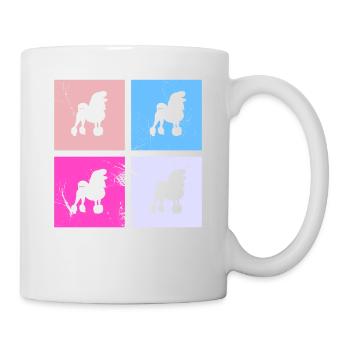 Poodle dog lover Retro vintage Gift idea - Tasse - Weiß - Rechts