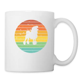 Poodle dog lover Retro vintage Gift idea - Tasse - Weiß - Rechts