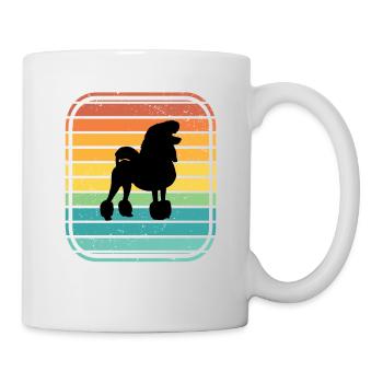 Poodle dog lover Retro vintage Gift idea - Tasse - Weiß - Rechts