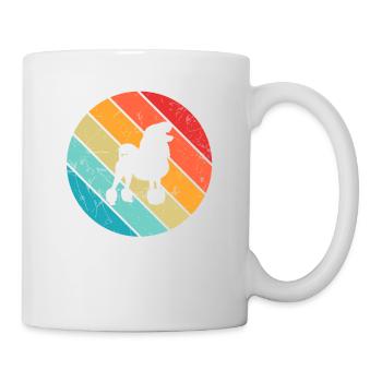Poodle dog lover Retro vintage Gift idea - Tasse - Weiß - Rechts