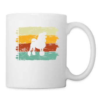 Poodle dog lover Retro vintage Gift idea - Tasse - Weiß - Rechts