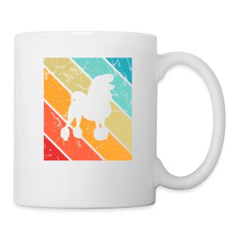Poodle dog lover Retro vintage Gift idea - Tasse - Weiß - Rechts