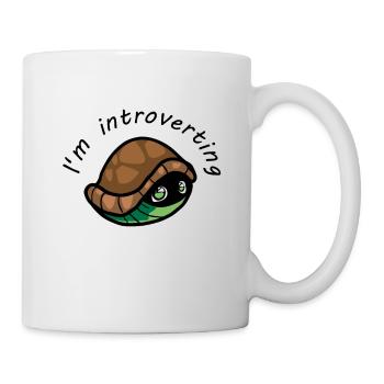 i'm introverting süße Schildkröte - Tasse - Weiß - Rechts
