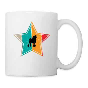 Poodle dog lover Retro vintage Gift idea - Tasse - Weiß - Rechts