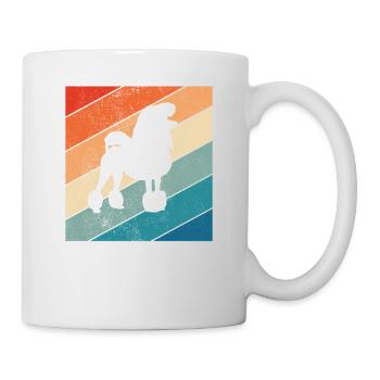 Poodle dog lover Retro vintage Gift idea - Tasse - Weiß - Rechts