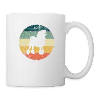 Poodle dog lover Retro vintage Gift idea - Tasse - Weiß - Rechts