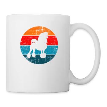 Poodle dog lover Retro vintage Gift idea - Tasse - Weiß - Rechts