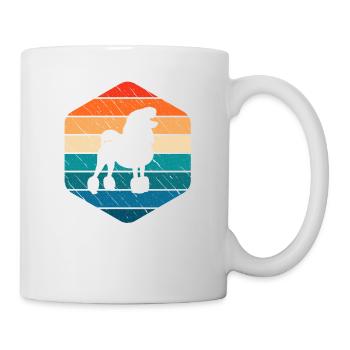 Poodle dog lover Retro vintage Gift idea - Tasse - Weiß - Rechts