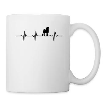 Poodle dog lover heartbeat Gift idea - Tasse - Weiß - Rechts