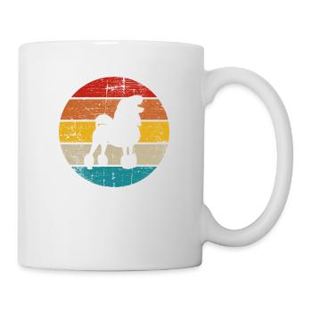 Poodle dog lover Retro vintage Gift idea - Tasse - Weiß - Rechts