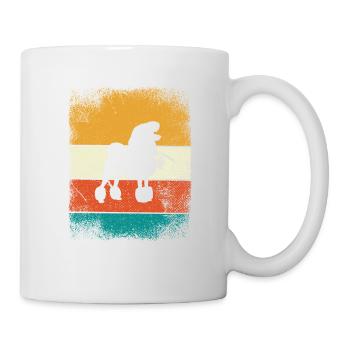 Poodle dog lover Retro vintage Gift idea - Tasse - Weiß - Rechts