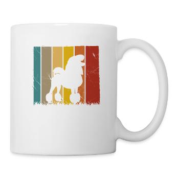 Poodle dog lover Retro vintage Gift idea - Tasse - Weiß - Rechts