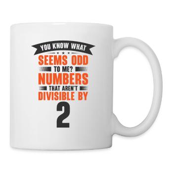 Math Odd Numbers Mathematician Whole Number - Mug - white - Right