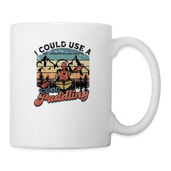 Je pourrais utiliser une bonne pagaie - Canoë Nautique - Mug blanc - blanc - Droite