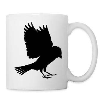moineau noir - Mug blanc - blanc - Droite