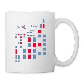 Pixel Pixel World Abstract City Map Crypto Style - Mug - white - Right