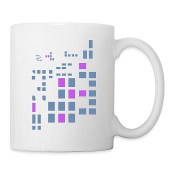 Pixel Pixelworld Pink Abstract City Style Logo - Mug - white - Right