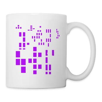 Pixel Pixelworld Abstract City Kypto Style pink - Mug - white - Right