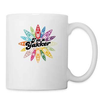 Je suis un Yakker Kayak Kayak Canoe River - Navigation de plaisance - Mug blanc - blanc - Droite