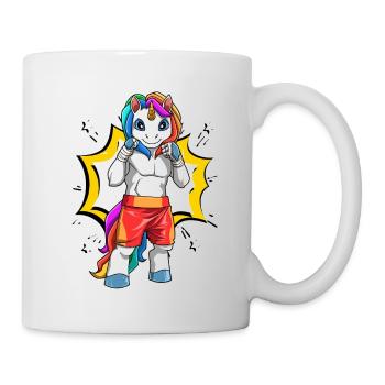 Lustiges Einhorn Karate Kampfsport Unicorn MMA - Tasse - Weiß - Rechts