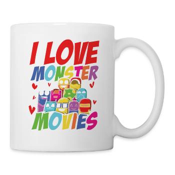 I Love Monster Movies - Tasse - Weiß - Rechts