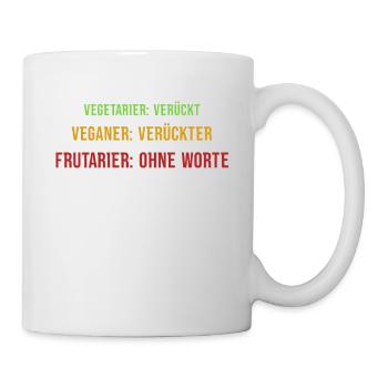 Ohne Worte I Anti Vegan Veganer Fleischfresser - Tasse - Weiß - Rechts