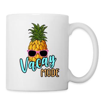 Vacay Mode Ananas &; Sonnenbrille Sommerurlaub - Tasse - Weiß - Rechts
