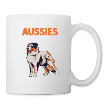 Australian Shepherd Aussie Anatomie Aussie - Tasse - Weiß - Rechts
