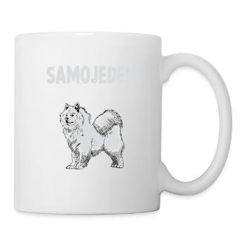 Samojede Anatomie Witziges Hundehalter Gassi - Tasse - Weiß - Rechts