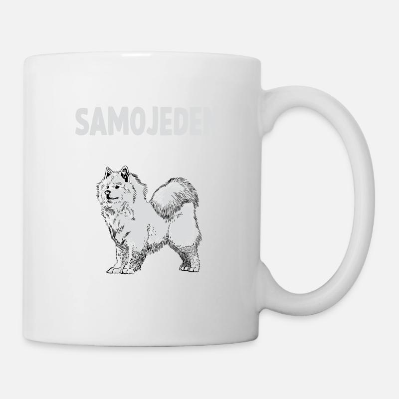 Samojede Anatomie Witziges Hundehalter Gassi - Tasse - Weiß