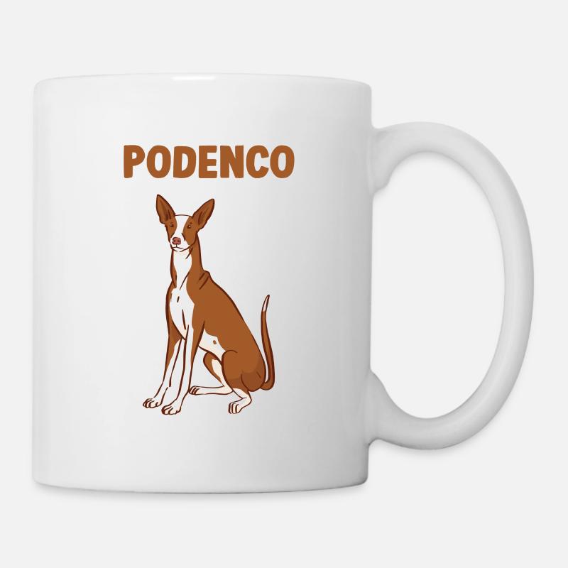 Podenco Anatomie lustiges Hundehalter Gassi - Tasse - Weiß