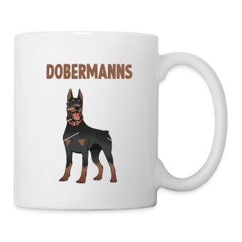 Dobermann Anatomie lustiges Hundehalter Gassi - Tasse - Weiß - Rechts
