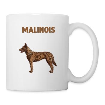 Malinois Anatomie lustiges Hundehalter Gassi - Tasse - Weiß - Rechts