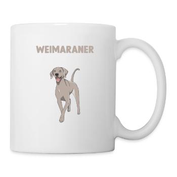 Weimaraner Anatomie Witziges Hundehalter Gassi - Tasse - Weiß - Rechts