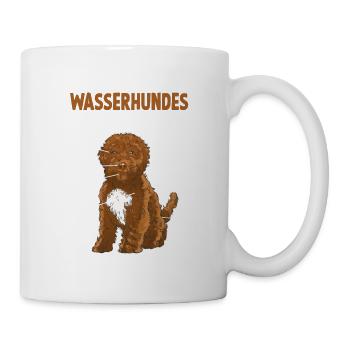 Wasserhund Anatomie Witziges Hundehalter Gassi - Tasse - Weiß - Rechts