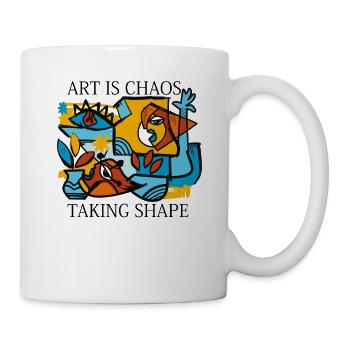 Art Is Chaos, The Form Quotes Takes Figures - Mug - white - Right